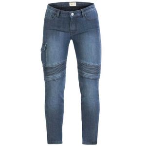VETEMENT BAS Broger Ohio Lady Washed Blue Motorcycle Jeans D29-