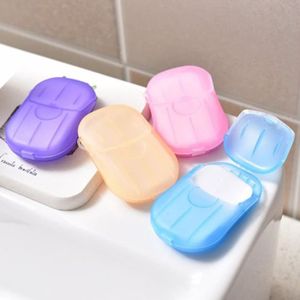 SET ACCESSOIRES 20PCS Set Accessoires Salle De Bain - Mini-boîte de papier de savon de nettoyage portable de couleur aléatoire