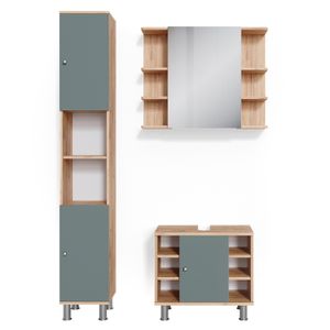 Vicco Ensemble De Meubles De Salle De Bain Ilias, 4 Parties Beton Blanc Blanc Vicco Ensemble De Meubles De Salle De Bain Ilias, 4 Parties Beton Blanc Blanc