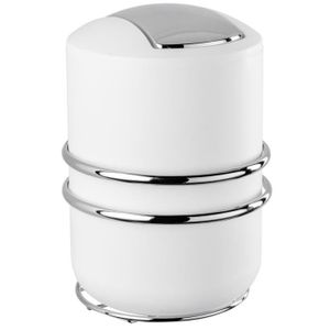 5 Litres Acier Inoxydable 14 x 29,5 x 28 cm Poubelle WC Poubelle plastique Collecteur de déchets Poubelle cosmétique WENKO 22159100 Poubelle à Pédale Sqaure Satiné