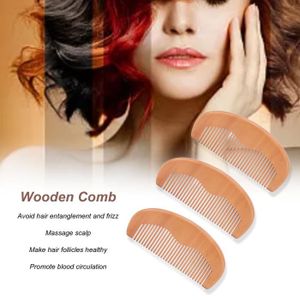 BROSSE - PEIGNE LVX 3pcs peigne en bois maquillage peigne portable