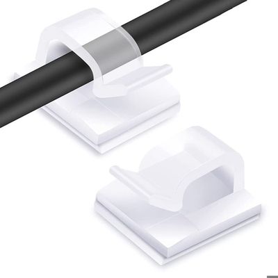 10 Pack Clips Câble Magnétiques Avec Adhésif - Organisateur Câbles Bureau Maison Voiture Noir
