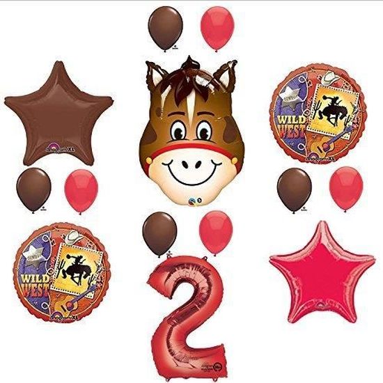 2eme Fete D Anniversaire De Cow Boy Western Occidental Et Decorations De Ballons Grhb3 Achat Vente Ballon Decoratif Cdiscount