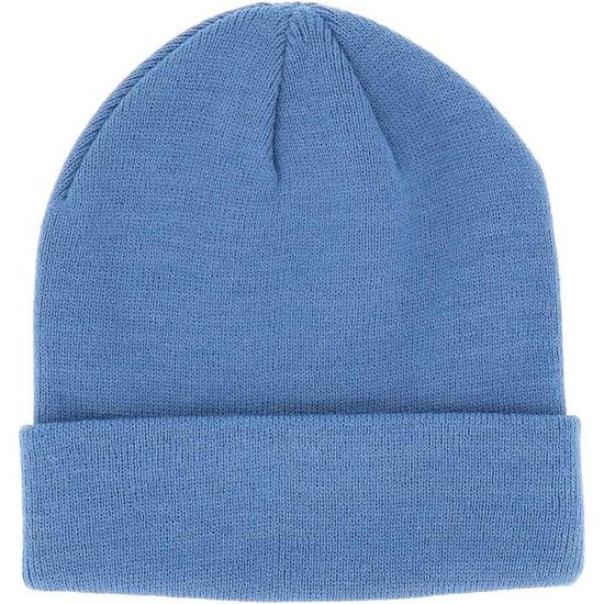 Bonnet Homme Ou Femme Uni - Bonnet Hiver Basic En Maille Sans Pompon ...