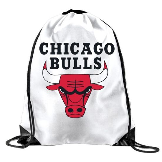 Chicago Bulls Logo sac ?� dos poche de faisceau Loisirs Nylon Blanc Blanc - Cdiscount Bagagerie 