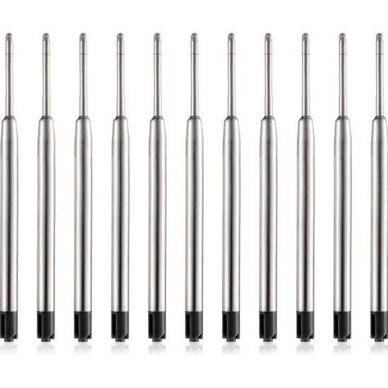 Stylo Bille Métallique Avec Coffret Cadeau - 2 Recharges Incluses, Pointe 0.5 Mm, Design Professionnel