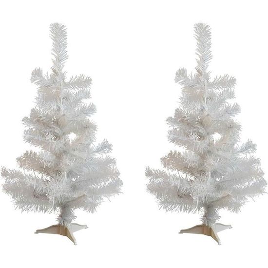 Lot De 6 Mini Sapins De Noël Artificiels En Bois - 15/20/26 Cm - Décoration Table Et Vitrine