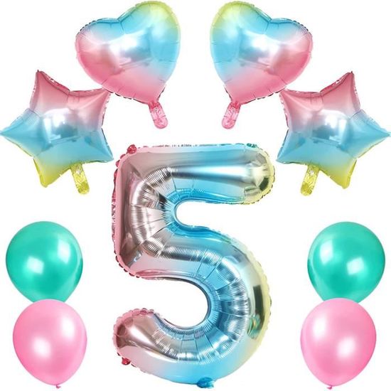 Ballons 14e anniversaire décoration fille ballon violet 14 ans décoration d'a