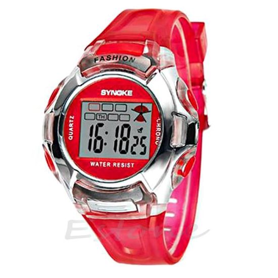 Dayllon Montre Enfant Digitale Sport – Étanche 50m, Alarme, Chrono, Rétroéclairage Coloré, 3-15 Ans
