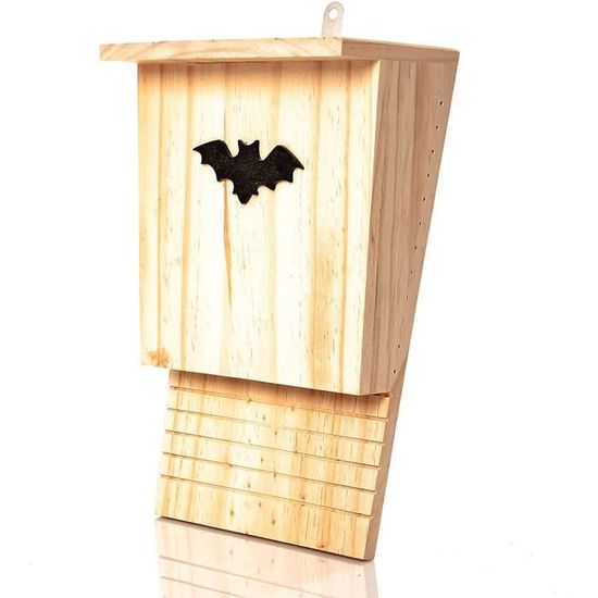 Habitat Faune Sauvage Maison Pour Chauves-souris Extérieur - Niche En Bois Composite Résistant Aux Intempéries - Facile à Installer Sur Arbres Ou Maisons Résistant Pluie Neige