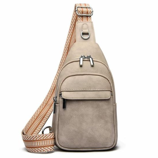 Vulkitty Sac à Bandoulière Pour Femme, Petit Sac à Bandoulière Matelassé, Sac à Main Tendance En Cuir Avec Large Sangle, BLANC