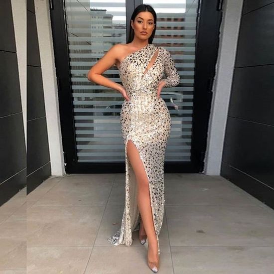 Robe à Paillettes Femme - Mini Robe Brillante Avec Nœud Papillon Pour Soirée Et Fête