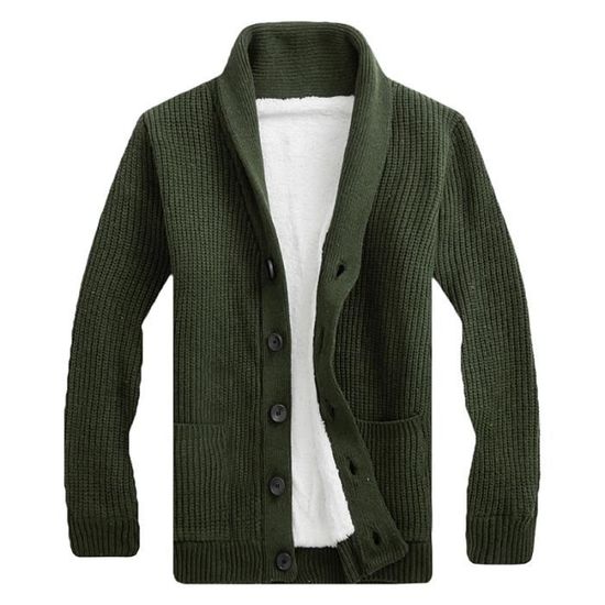Gilet Femme Polaire Bodywarmer Peluche Doux Boutonné - Cardigan Sans Manches Kaki XL Maeau