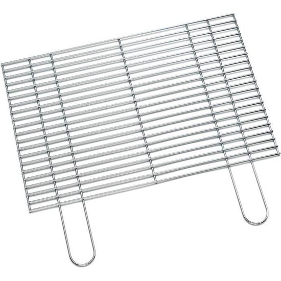 FLAMMBURO Grillrooster vierkant 60 x 40 cm - verkrijgbaar in verschillende maten, van verchroomd staal, staafdikte 4,8 mm, grillopzetstuk, rooster, grillrooster, BBQ (60 x 40 cm