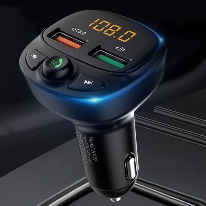 Transmetteur FM Bluetooth XSSIVE XSS-FM5 - Kit Mains Libres Pour Voiture - Connecte Ton Smartphone à L'autoradio - Neuf Sous Boîte