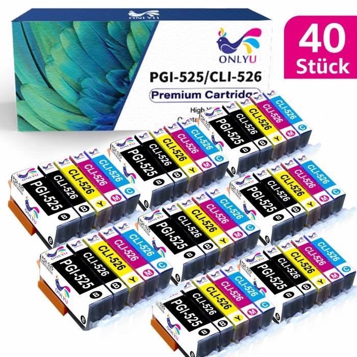 Inchiostro CLI-526 Compatibile 24 Cartucce D'inchiostro Compatibili Per Stampanti Canon (PGI-525, CLI-526) - 4 Set Da 6 Colori 24 Cartucce Compatibili Canon Pgi-525 Cli-526 - Foto 5