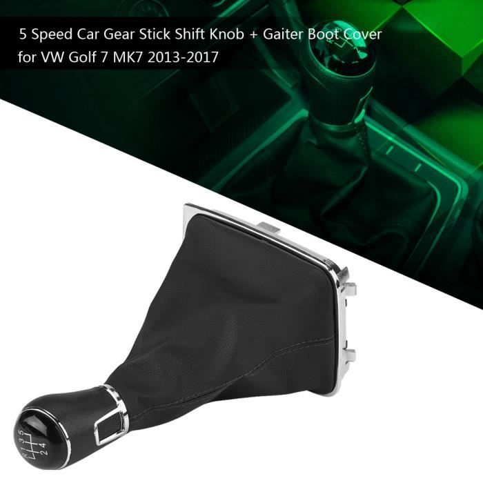 Pommeau de levier de vitesses voiture 5 vitesses + cache-soufflet pour VW Golf 7 MK7 2013-2017