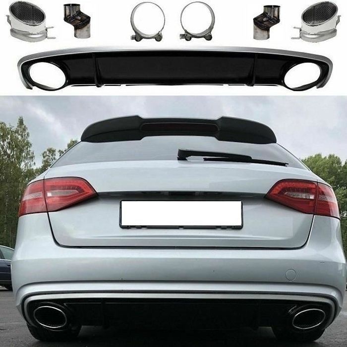 DIFFUSEUR LOOK RS4 POUR AUDI A4 B8 BERLINE ET AVANT PHASE 2 DE 11/2011 A 2015