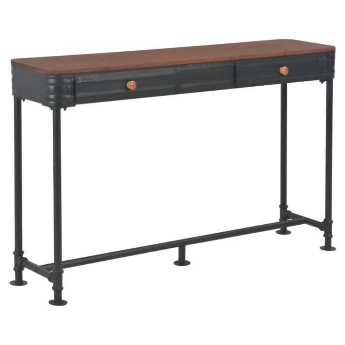 Haute qualité -Table d’Appoint Table console Table d'entrée avec 2 tiroirs 120x30x75 cm Bois de sapin massif❤❤❤❤❤76285