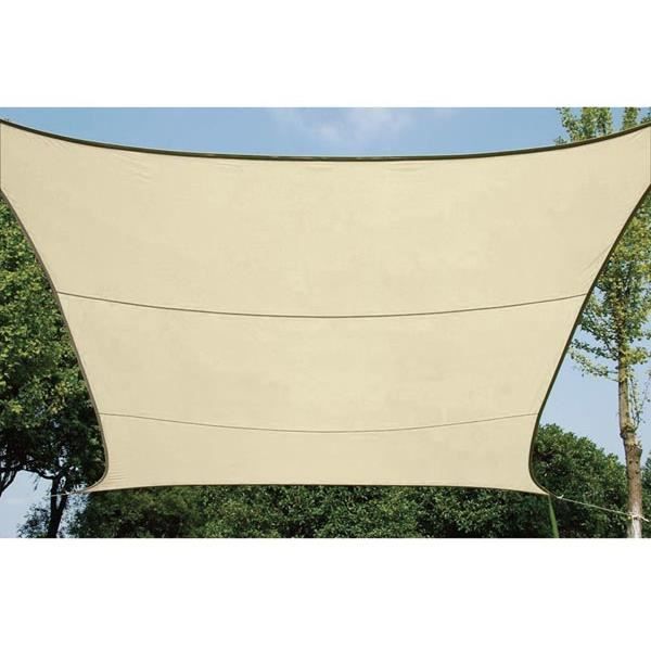 VOILE SOLAIRE PERMABLE - CARR 3.6 X 3.6M COULEU…