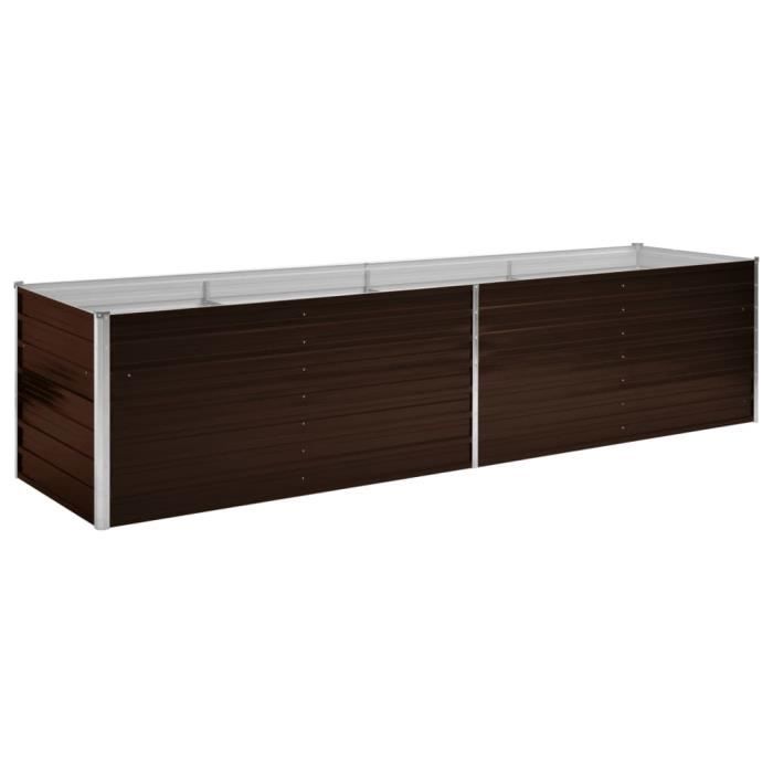 Haute qualité Jardinière - Bac A Fleur Marron 320 x 80 x 77 cm Acier galvanisé *497547