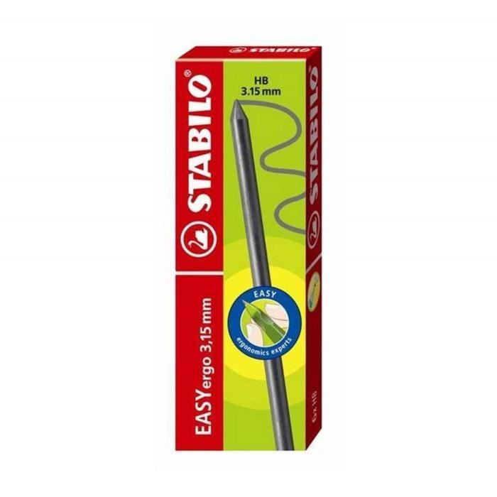 STABILO EASYergo 3.15 - Pack de 6 recharges mines HB