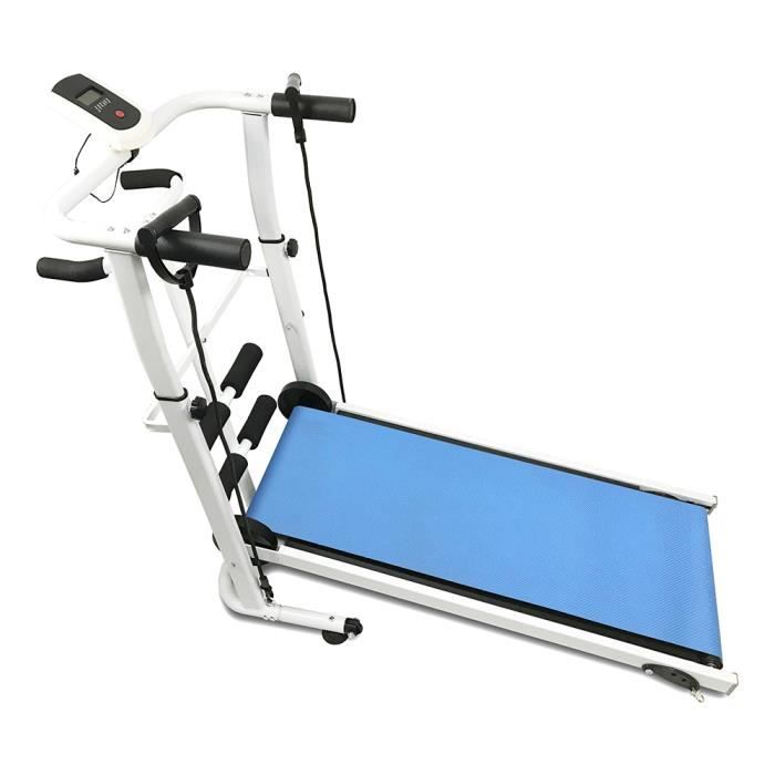 Kangfun Tapis de course bleu, Avec plateau de taille