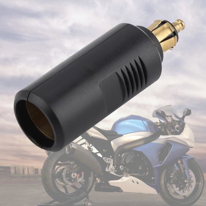 Zerodis Adaptateur allume-cigare européen 12V Adaptateur de Prise Allume-Cigare Européen de Moto pour Prise DIN