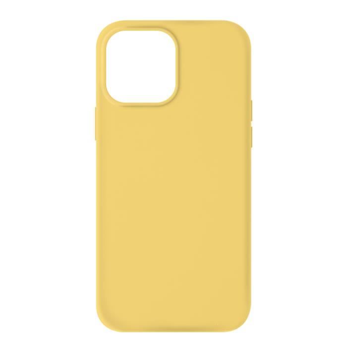 Coque iPhone 13 Pro Silicone Semi-rigide Finition Soft-touch jaune Jaune