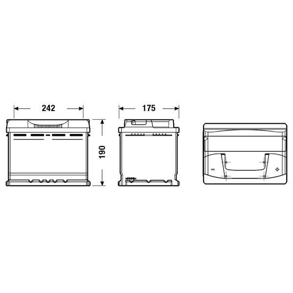Batterie de démarrage FA640 12V 62Ah 540A