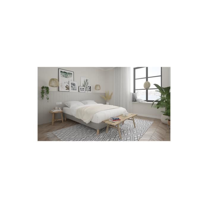 Ensemble Matelas ressorts + Sommier déco 140x190