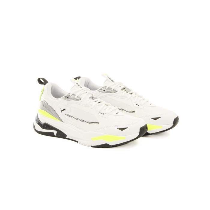 Basket Puma Homme RS-fast limiter neon Blanc cuir - Authentique Chaussure Puma Homme