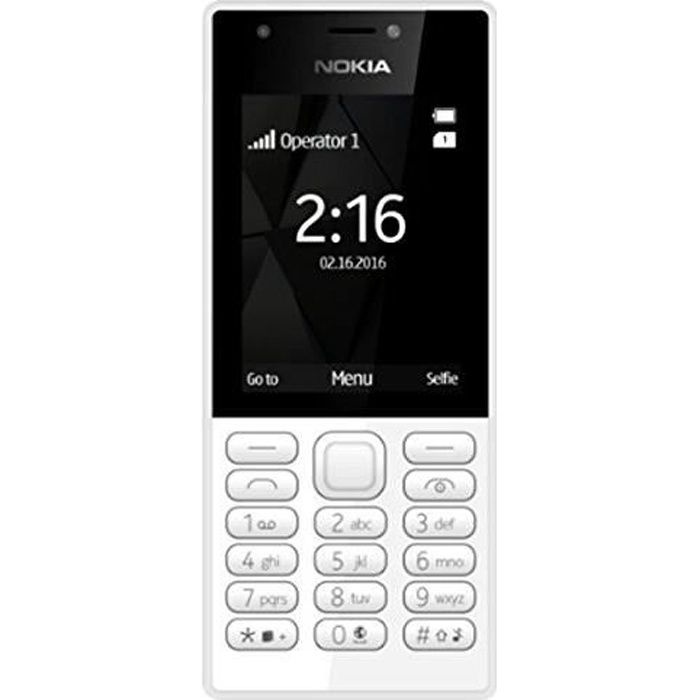 Nokia 216 - Téléphone portable débloqué GSM (Écran 2,4 pouces, ROM 16Mo + jusqu'à 32Go via carte SD, Single SIM) Gris [Version Impor