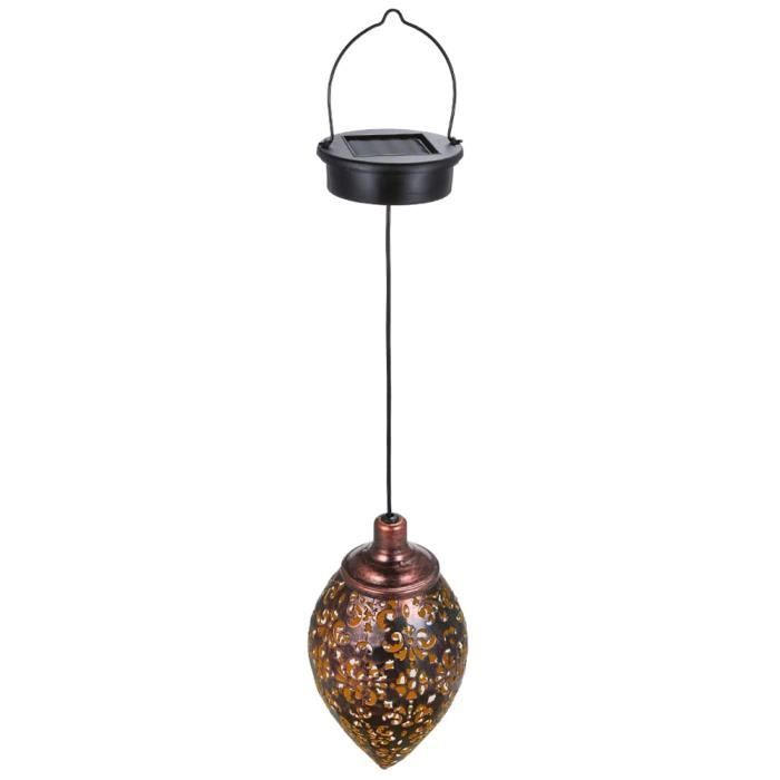 Lustre extérieur de lanterne solaire LED décoration de lumière de jardin étanche - AA 1.2V 800MAH - Lumière blanche chaude