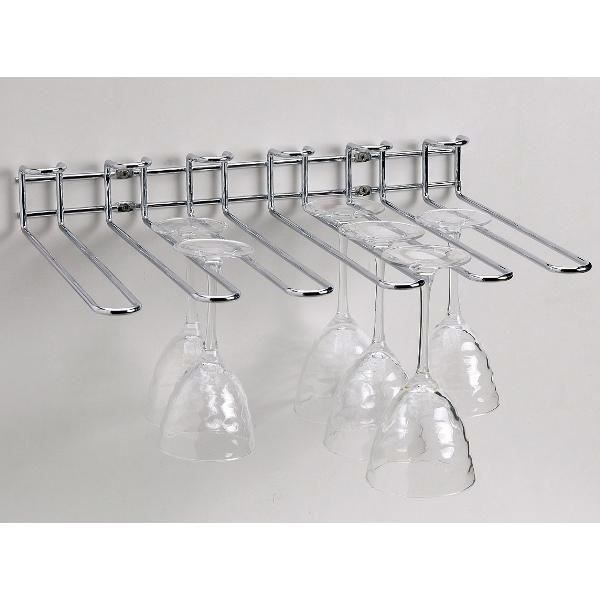 Rack mural 20 verres - chromé