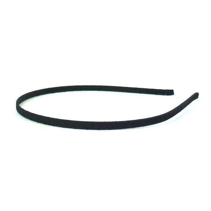 Lots de 5 serre tête fin en métal recouvert de tissu 4mm - noir - RC005972