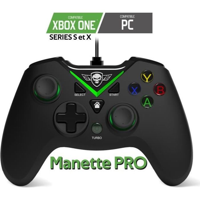 Manette pro gaming pour Xbox one et PC Spirit of gamer - Filaire - Mode turbo