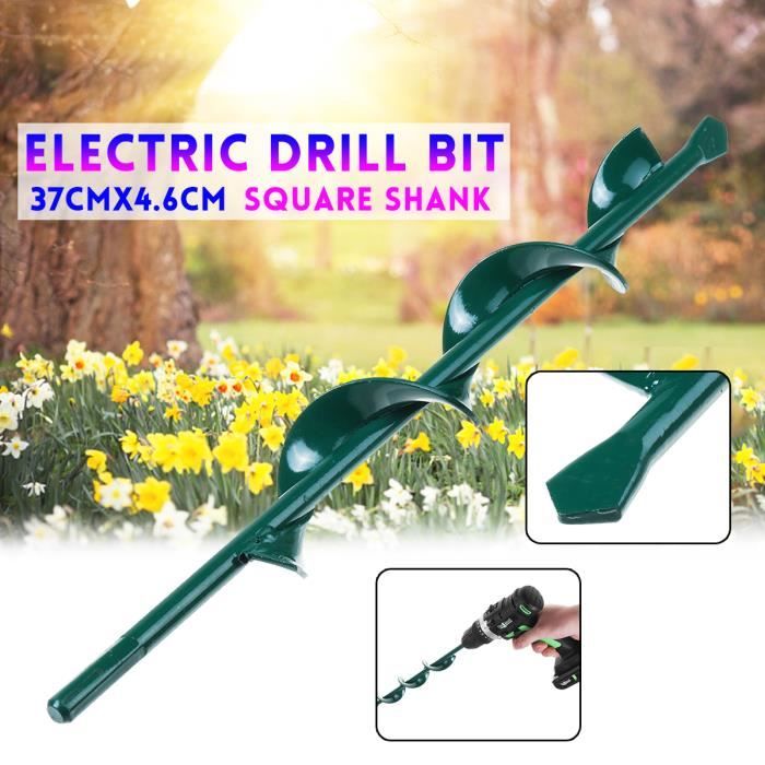 Tarière Mèche Perceuse foret 37cmx4.6cm Pr Électrique Jardin Plantation FOREUSE