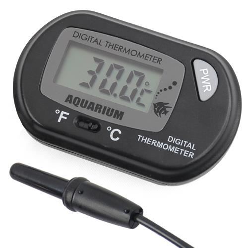 TRIXES Thermomètre digital LCD pour aquarium et vivarium