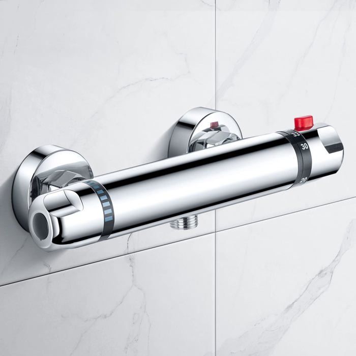 Ensemble Thermostatique De Douche , Mitigeur De Douche Chromé Avec
