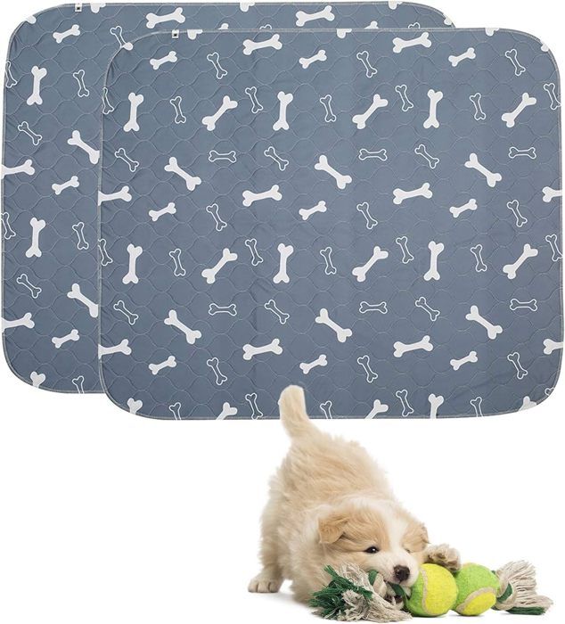 Comparer les prix de Lot de 2 Tapis educateur pour Chien et Chiot, Tapis propreté pour Animaux, lavables,Réutilisables,alèse pour Chat et Chien-L-2