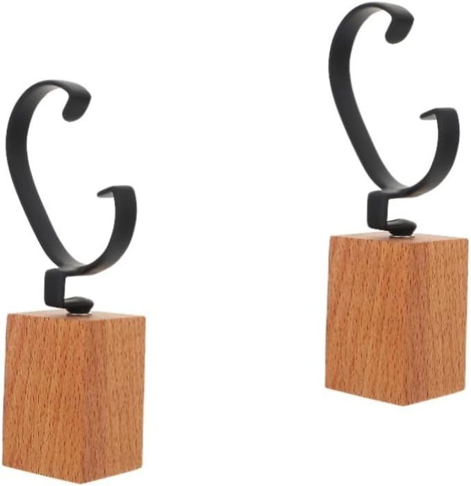 OKwife Présentoir Cône En Bois Pour Bracelets, Bijoux Et Montres – Élégant Et Pratique, Beige Ou Noir
