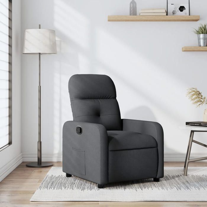 vidaXL Fauteuil Inclinable Chaise avec Repose-pieds Siège avec Dossier et Accoudoirs Meuble de Salle de Séjour Moderne 374198