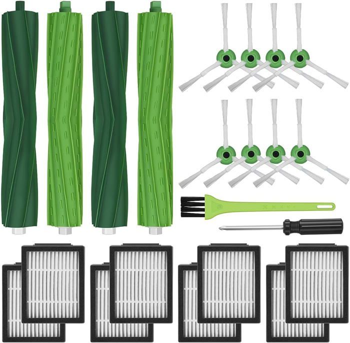 Lot De 2 Brosses à Rouleaux Pour IRobot E/I/J Series - Compatible E5, E6, I3, I4, I6, I7, I8, J7 (pièces De Rechange)