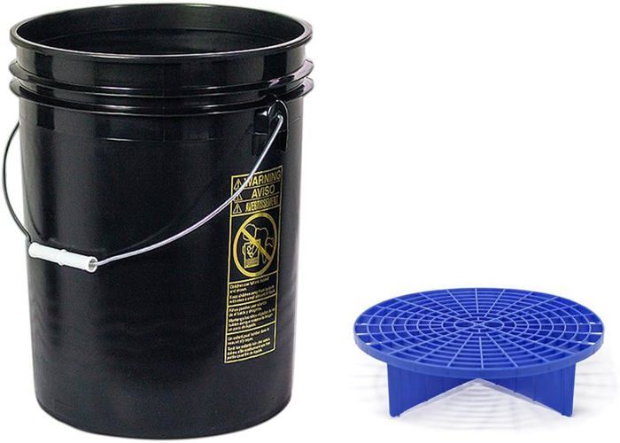 Detailmate Auto-Wascheimer Set - 12 Liter (3,5 Gallonen) Grau Mit Dirt Lock Einsatz Für Kratzerfreie Handwäsche