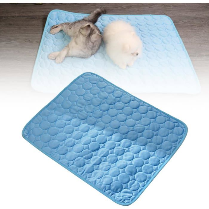 Tapis Rafraichissant Chien et Chats Matelas Chien Tapis de Refroidissement en Soie Glacée Respirant Non Toxique ( 30 x 40cm)