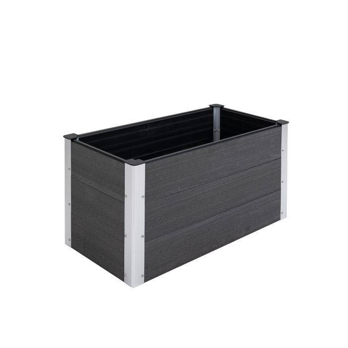 2 Bacs à fleurs murets en plastique STONE 28L 2 Bacs à fleurs murets en plastique STONE 28L