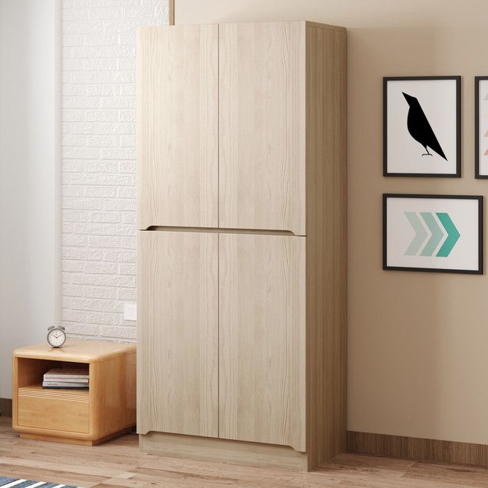 Armoire 70 x 40 x 170 cm - Avec 4 portes - Avec compartiments de ...