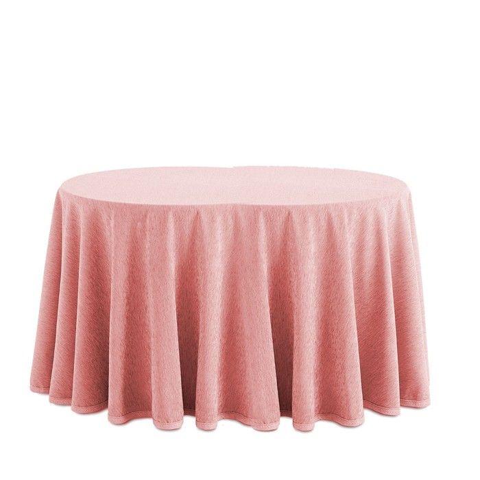 Jupe De Table Ovale En Chenille Rose 90x150 cm