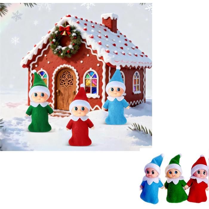 LUTIN FARCEUR DE NOEL Elfes BEHAVIN 30 Cm FILLE JOUET Blagues Elfe GIRL